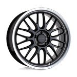 P4C GLOSS BLACK W/ MACHINED CUT LIP 19x8 5X112 et40 cb66.56